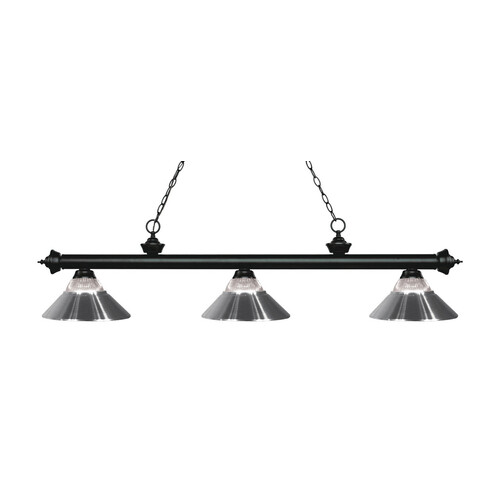 Riviera Matte Black Billiard Light by Z-Lite