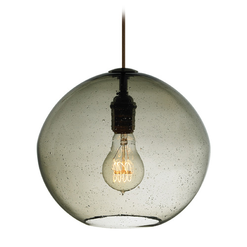 Isla LED Pendant in Antique Bronze & Smoke by Visual Comfort Modern