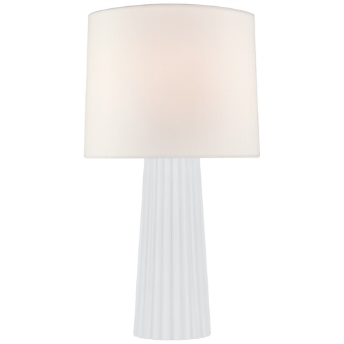 Visual Comfort Signature Collection Barbara Barry Danube Table Lamp in White by Visual Comfort Signature BBL3120WGL