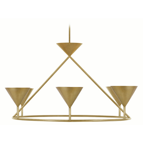 Visual Comfort Signature Collection Paloma Contreras Orsay Chandelier in Antique Brass by VC Signature PCD5205HAB