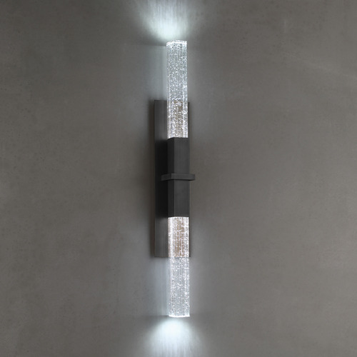 Modern Forms by WAC Lighting Cinema Black LED Vertical Bathroom Light by Modern Forms WS-30835-BK