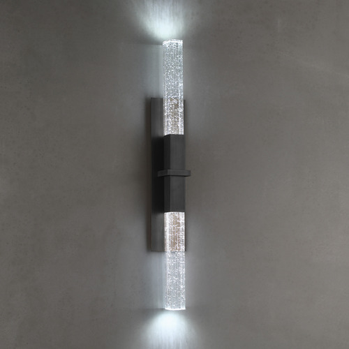 Cinema Black LED Vertical Bathroom Light by Modern Forms