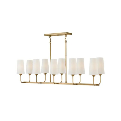 Lewis 44-Inch Linear Chandelier in Heritage Brass by Hinkley Lighting