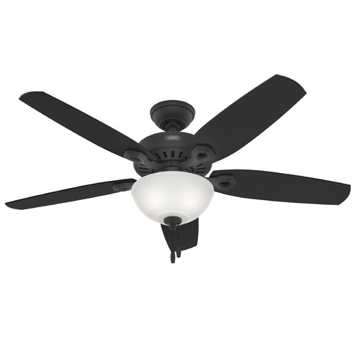 Hunter Fan Company Builder Matte Black LED Ceiling Fan with Light