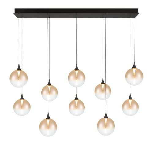 Lissa 47-Inch LED Linear Chandelier in Black by Eurofase Lighting