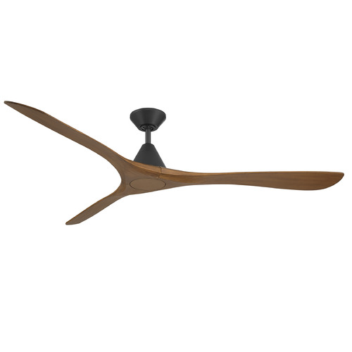 Modern Forms Carve Matte Black & Distressed Koa Ceiling Fan Without Light