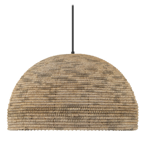 Hunter Fan Company Hunter Fan Company Hillmount Matte Black Pendant Light with Bowl / Dome Shade 48265
