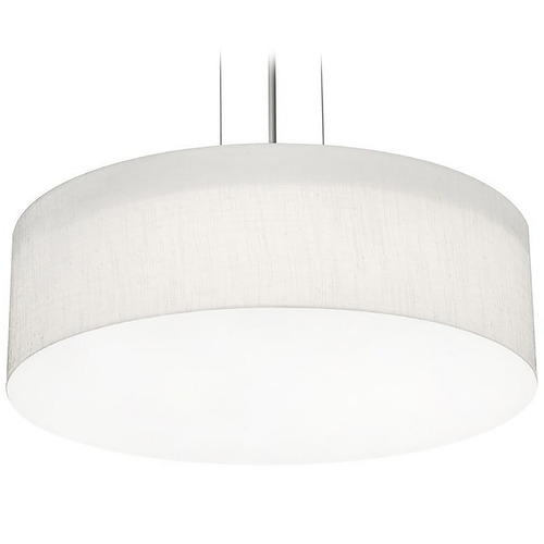 Afx Lighting Anton Satin Nickel Pendant Light with Drum Shade