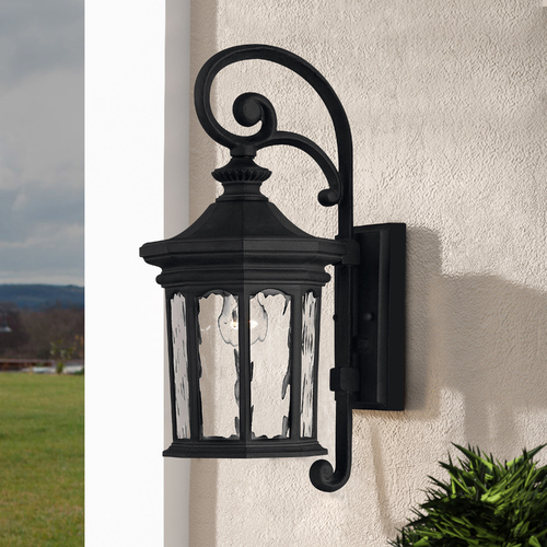 Outdoor Wall Light with Clear Glass in Museum Black by Hinkley Lighting