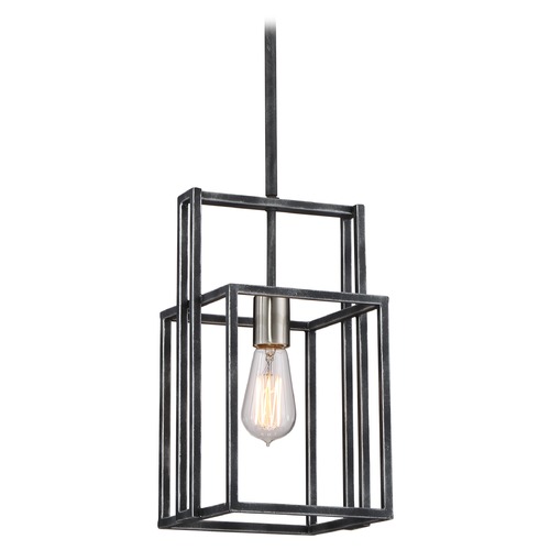 Nuvo Lighting Lake Iron Black & Brushed Nickel Mini Pendant by Nuvo Lighting 60/5860