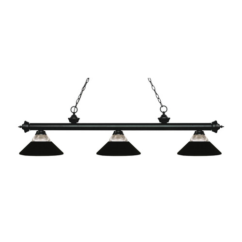 Riviera Matte Black Billiard Light by Z-Lite