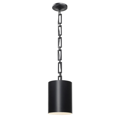 Alston 8-Inch Mini Pendant in Black & White by Crystorama Lighting