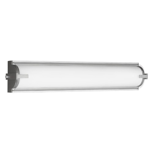 Generation Lighting Braunfels Satin Aluminum LED Vertical Bathroom Light 4535793S-04