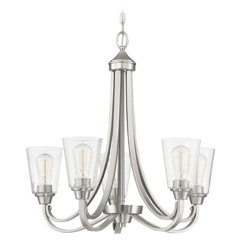 Craftmade Lighting Grace Brushed Polished Nickel Chandelier by Craftmade Lighting 41925-BNK-CS