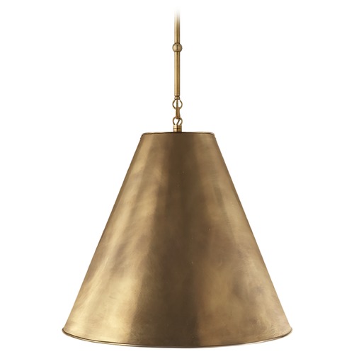 Visual Comfort Signature Collection Thomas OBrien Goodman Medium Pendant in Brass by Visual Comfort Signature TOB5091HABHAB