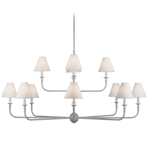 Visual Comfort Signature Collection Thomas OBrien Piaf Chandelier in Swedish Gray by Visual Comfort Signature TOB5453SGL