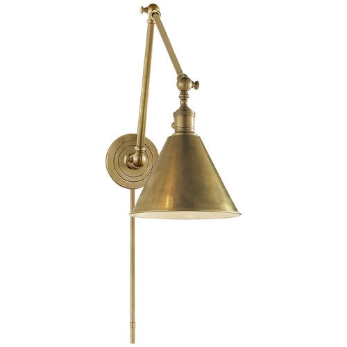 Visual Comfort Signature Collection E.F. Chapman Boston Convertible Wall Light in Brass by Visual Comfort Signature SL2923HAB