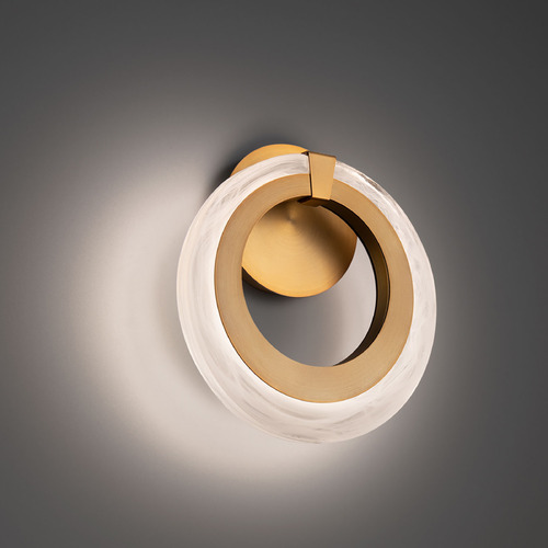 Modern Forms by WAC Lighting Serenity Aged Brass LED Sconce by Modern Forms WS-38211-AB