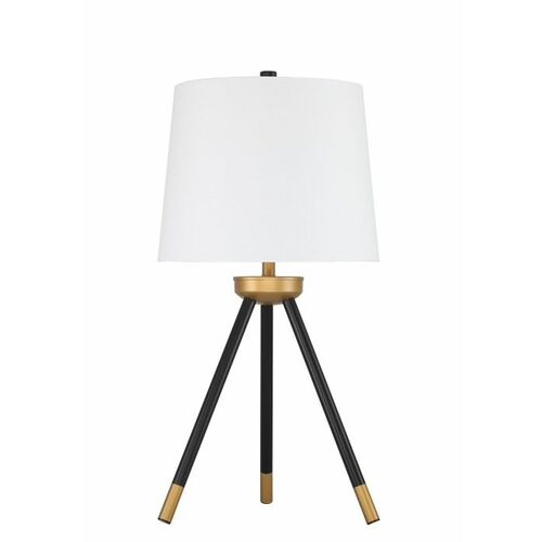 Painted Black & Painted Gold Table Lamp by Craftmade Lighting