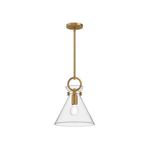 Alora Lighting Emerson Aged Gold Pendant Light with Conical Shade