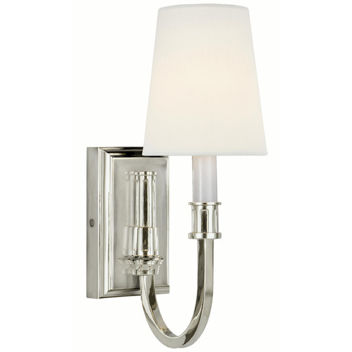 Visual Comfort Signature Collection Thomas O'brien Modern Library Polished Nickel Sconce