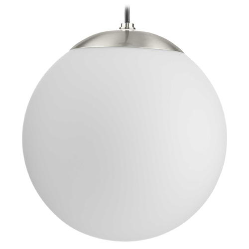 Progress Lighting Atwell Brushed Nickel Mini-Pendant Light with Globe Shade