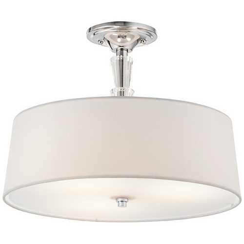 Kichler Lighting Crystal Persuasion 15-Inch Crystal Semi-Flush in Chrome by Kichler Lighting 42035CH