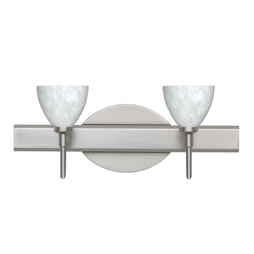 Besa Lighting Besa Lighting Divi Satin Nickel LED Bathroom Light 2SW-185819-LED-SN