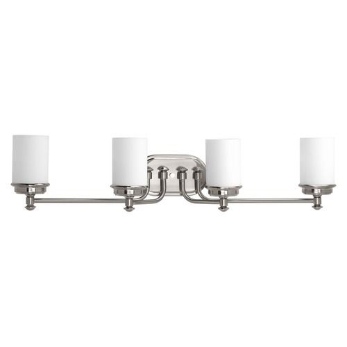 Glide 4-Light Bath Light in Brushed Nickel by Progress Lighting