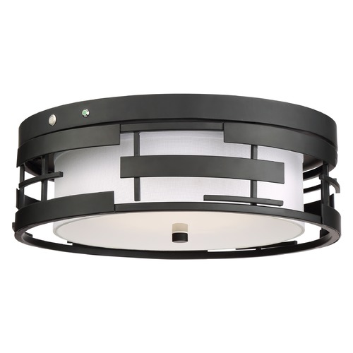 Lansing Textured Black Flush Mount by Nuvo Lighting