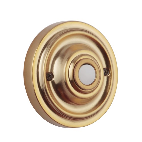 Designer Surface Mount Satin Brass Doorbell Button by Craftmade Lighting