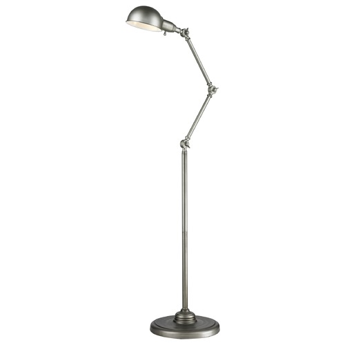 Z-Lite Z-Lite Stuart Burnished Silver Floor Lamp with Bowl / Dome Shade FL118-BS
