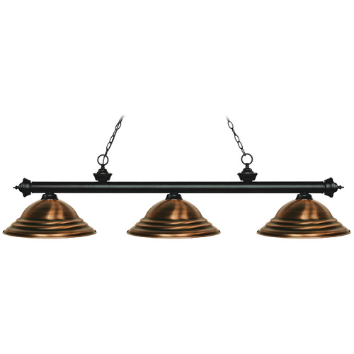 Riviera Matte Black Billiard Light by Z-Lite