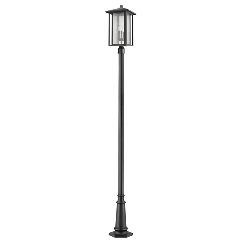 Z-Lite Aspen Black Post Light by Z-Lite 554PHXLR-557P-BK