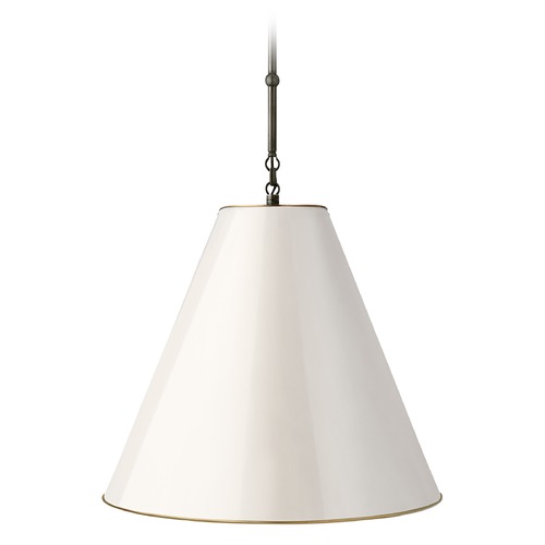 Visual Comfort Signature Collection Thomas OBrien Goodman Pendant in Bronze by Visual Comfort Signature TOB5091BZAW