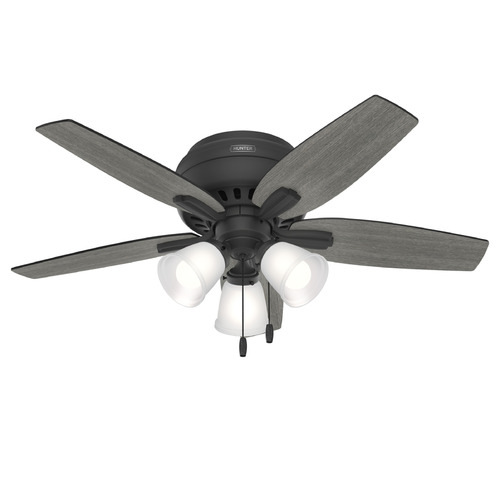 Hunter Fan Company Newsome Matte Black LED Ceiling Fan with Light