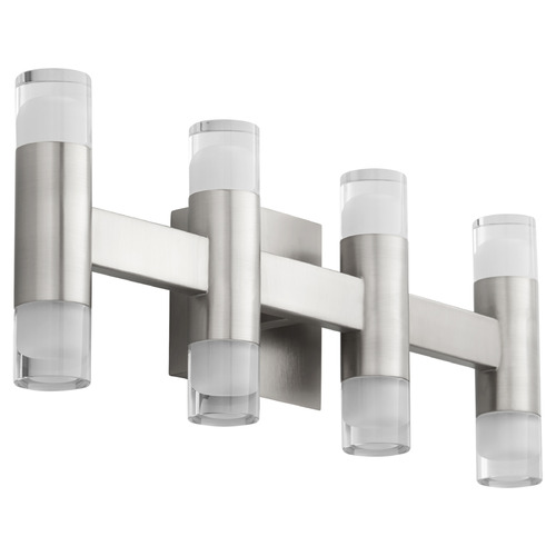 Oxygen Alarum Satin Nickel LED Bathroom Light