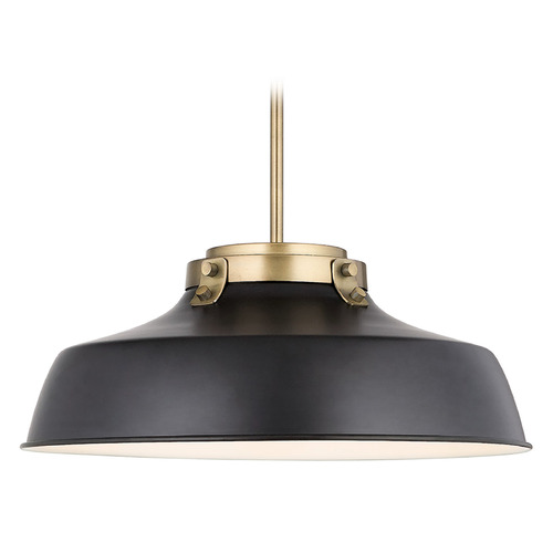 Capital Lighting Oakwood 18-Inch Pendant in Matte Black by Capital Lighting 9D331A