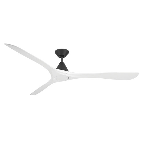 Modern Forms Carve Matte Black & Matte White Ceiling Fan Without Light