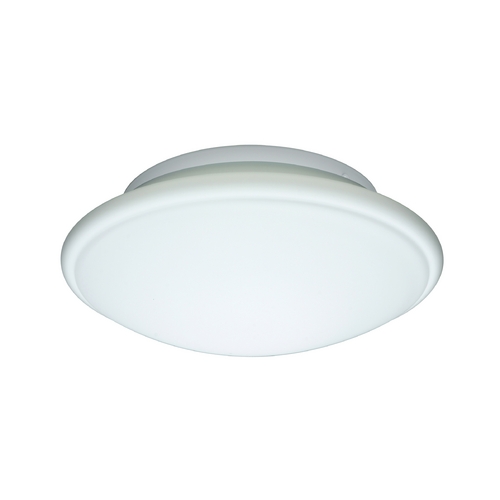 Flushmount Light White Glass by Besa Lighting