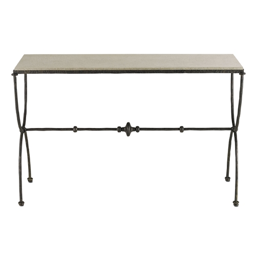 Currey and Company Lighting Rustic Bronze / Polished Accent Table