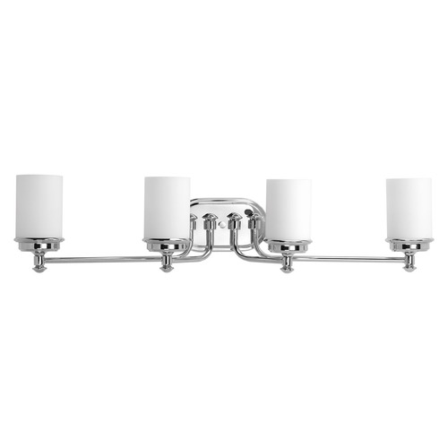 Glide 4-Light Bath Light in Polished Chrome by Progress Lighting
