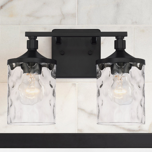 HomePlace by Capital Lighting Homeplace By Capital Lighting Colton Matte Black Bathroom Light 128821MB-451