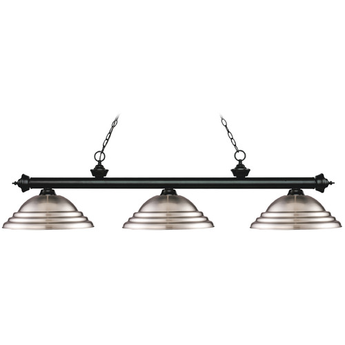 Z-Lite Riviera Matte Black Billiard Light by Z-Lite 200-3MB-SBN