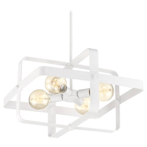 Prana White Pendant by Nuvo Lighting