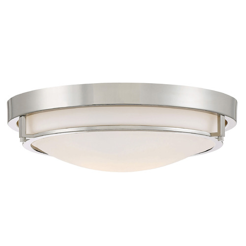 13-Inch Flush Mount in Polished Nickel by Meridian