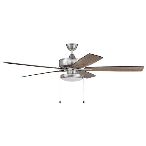 Craftmade Lighting Super Pro 119 60-Inch LED Fan in Brushed Nickel by Craftmade Lighting S119BNK5-60DWGWN