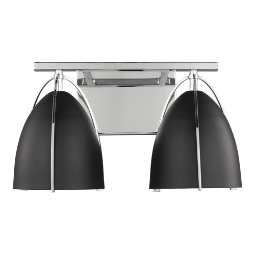 Norman 15-Inch Vanity Light in Chrome by Visual Comfort Studio