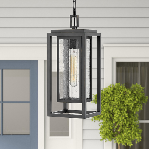 Republic 16.75-Inch 12V Outdoor Hanging Lantern in Oil Rubbed Bronze by Hinkley Lighting