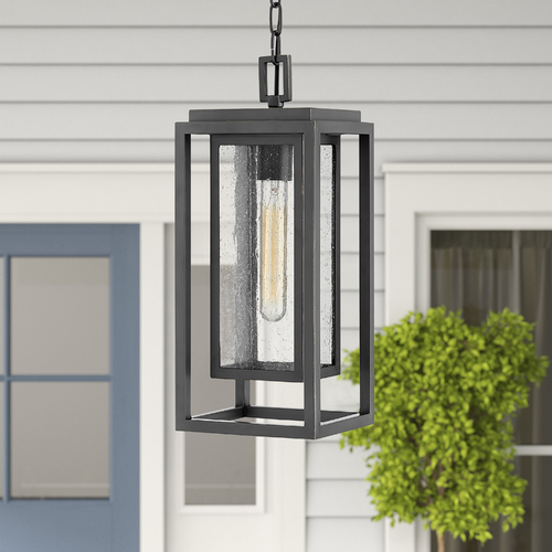 Hinkley Republic 16.75-Inch 12V Outdoor Hanging Lantern in Oil Rubbed Bronze 1002OZ-LV